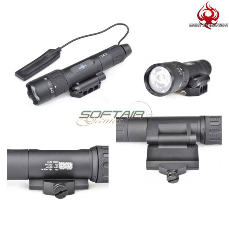 Flashlight Wmx200 Rotational Fold Mount Led/ir Black Night Evolution (ne08036-bk)