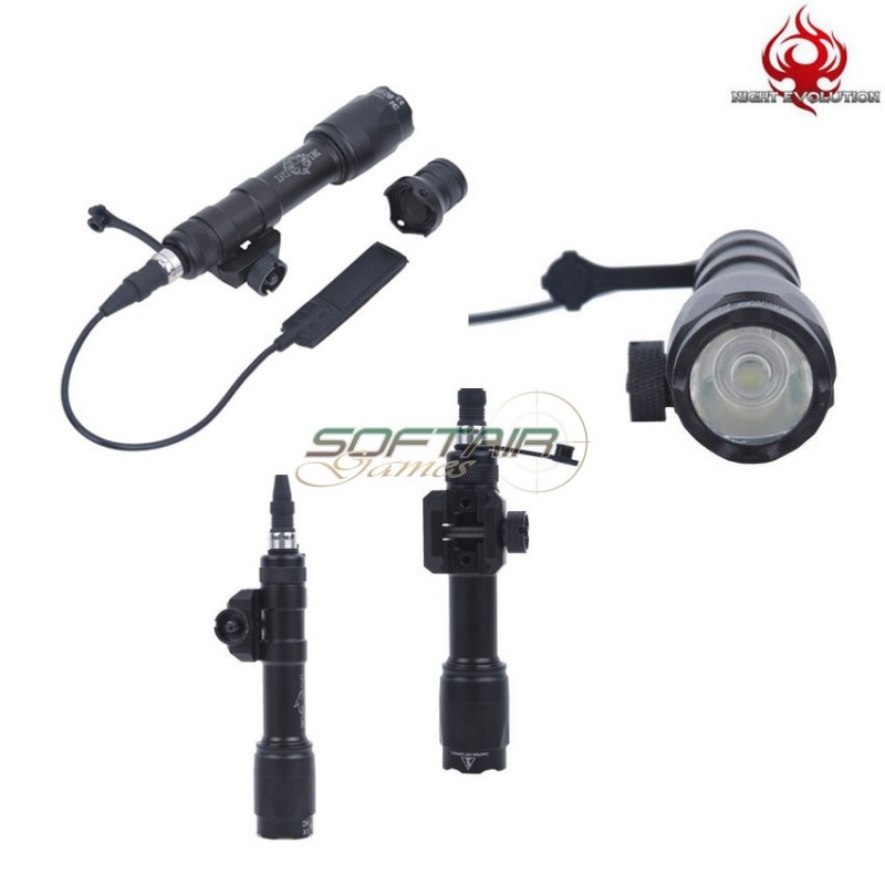 Flashlight M600c Scout Led Full Version Black Night Evolution (ne04003-bk)