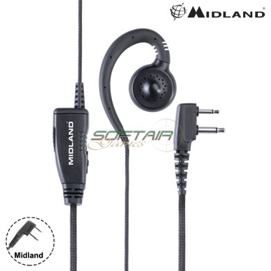Midland MA29 Secure TX PTT headset 2 pin