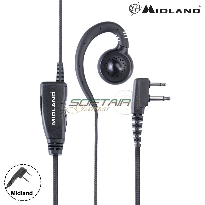 Midland MA29 Secure TX PTT headset 2 pin