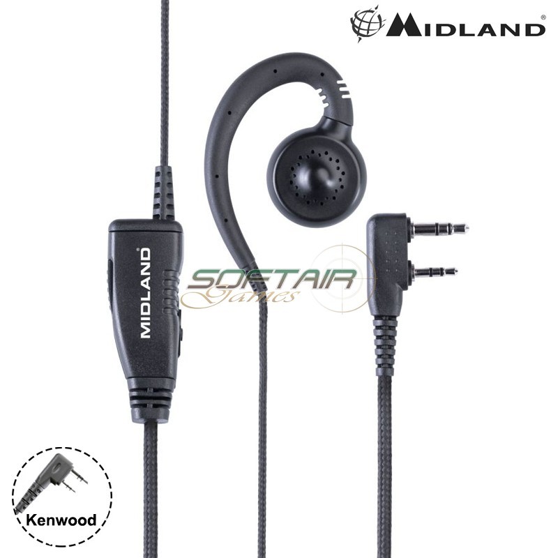 Midland MA29-LK Secure TX PTT headset 2 pin