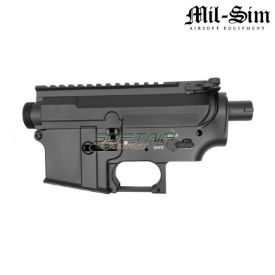 Body M4 AEG BLACK in metallo MUR Type Mil-Sim (MS-129A-BK)