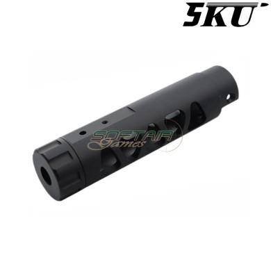 Outer barrel Type-D AAP01 nero in alluminio CNC 14mm CCW 5KU® (5KU-ABAAP-010-BK)