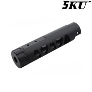 Outer barrel Type-D AAP01 nero in alluminio CNC 14mm CCW 5KU® (5KU-ABAAP-010-BK)