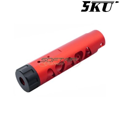 Outer barrel Type-D AAP01 rosso in alluminio CNC 14mm CCW 5KU® (5KU-ABAAP-010-RD)