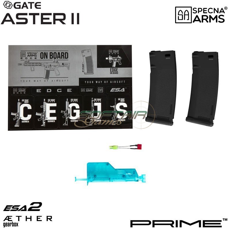 Fucile elettrico Daniel Defense® RIS III SA-P27 Prime™ Aster II ETU - Motore Brushless BLACK Specna Arms® (spe-01-043654)