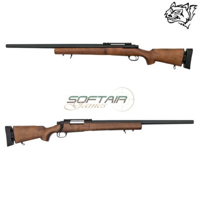Fucile sniper bolt action M24 legno e metallo SNOW WOLF® (SW-04WD)