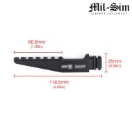 Supporto mount Picatinny BLACK per T1 Mount MilSim Series (ms-02016-bk)