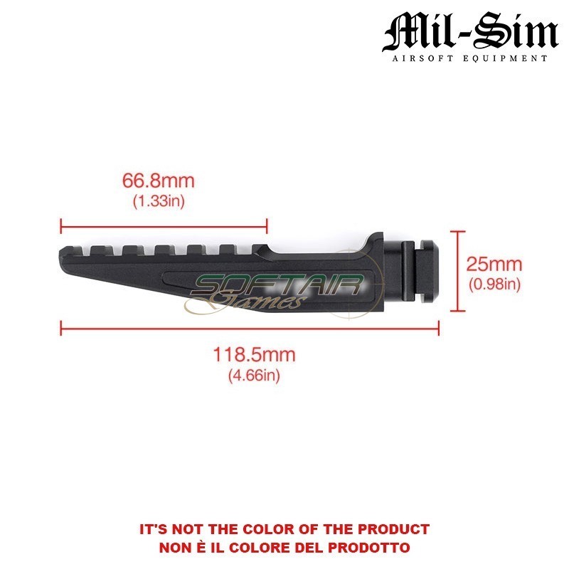 Supporto mount Picatinny DARK EARTH per T1 Mount MilSim Series (ms-02016-de)