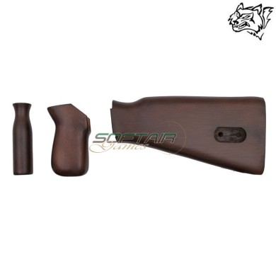 Calcio e impugnature ZB26 in vero legno SNOW WOLF® (SW-ZB26WK)