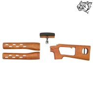 Real wood stock and handguard kit SVD SNOW WOLF® (SW-SVDWK)