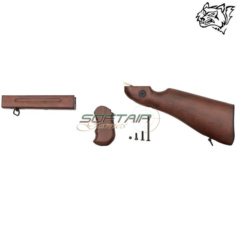 Real wood stock handguard grip kit M1A1 SNOW WOLF® (SW-M1A1WK)