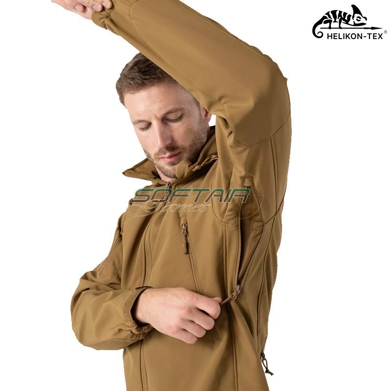 Soft Shell Gunfighter Jacket BLACK SharkSkin Windblocker membrane Helikon-tex® (ht-ku-gun-fm-01)