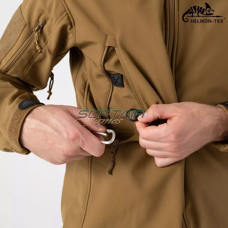 Soft Shell Gunfighter Jacket OLIVE GREEN SharkSkin Windblocker membrane Helikon-tex® (ht-ku-gun-fm-02)