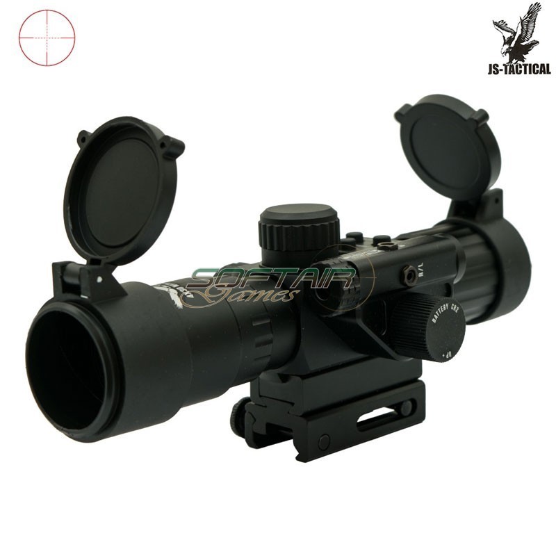 Ottica 4x30 con laser rosso integrato JS-TACTICAL® (JS-4X30IR)