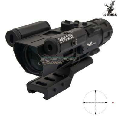 Prism scope 4x32 with red laser JS-TACTICAL® (JS-8394)