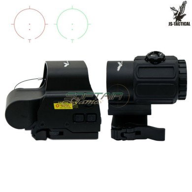 Red Dot con Magnifier 3x combo nero JS-TACTICAL® (JS-G43558)