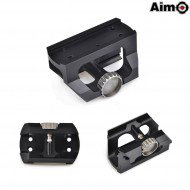 Low Drag Mount For T1/t2 Black Aim-o (ao1701-bk)