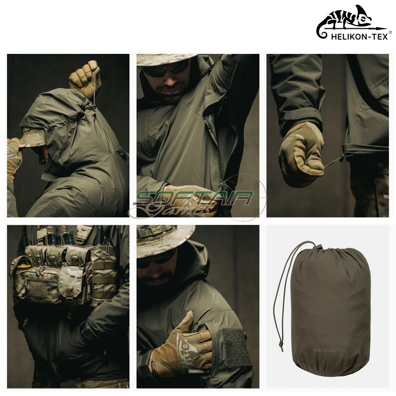 Chinook Jacket DARK GREEN Impermeabile 20K Helikon-Tex® (KU-KCH-PO-2U)