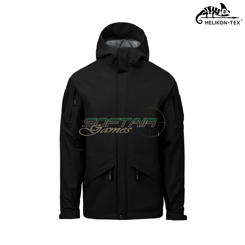 Chinook Jacket BLACK Impermeabile 20K Helikon-Tex® (KU-KCH-PO-01)