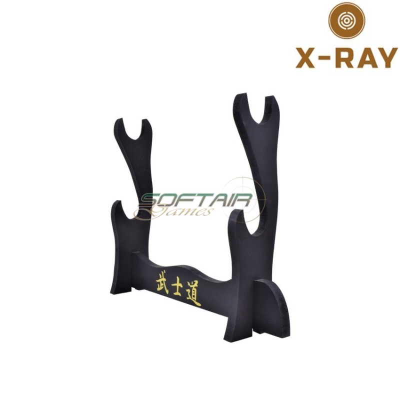 Stand doppio in legno da tavolo per katana x-ray (xr-gs2)