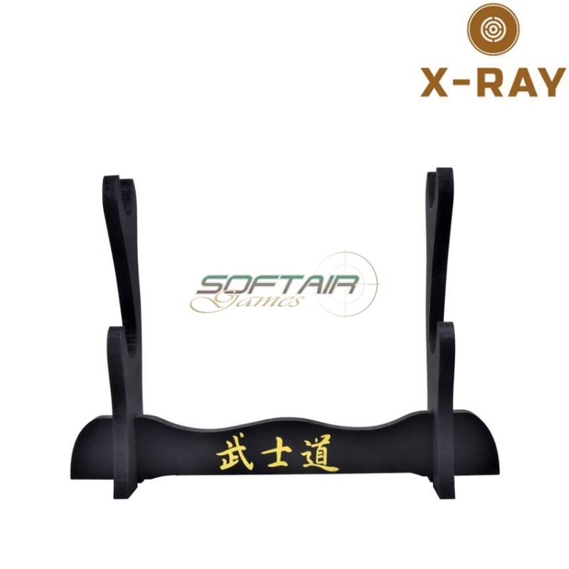 Stand doppio in legno da tavolo per katana x-ray (xr-gs2)