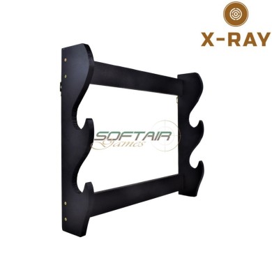 Stand doppio in legno da muro per katana x-ray (xr-ks2)