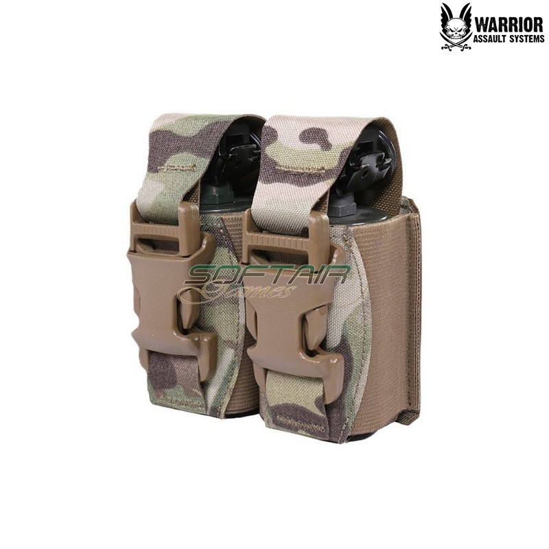 Double 40mm Flash Bang Pouch Laser Cut MULTICAM Warrior Assault Systems (w-lc-d40-fbp-mc)