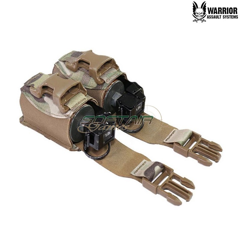 Double 40mm Flash Bang Pouch Laser Cut MULTICAM Warrior Assault Systems (w-lc-d40-fbp-mc)