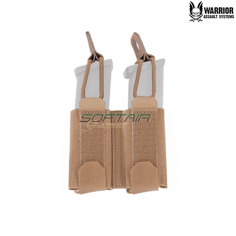 9mm Double Mag Pouch Insert COYOTE TAN for Kangaroo Pouch Warrior Assault Systems (w-lc-ivd9-ct)