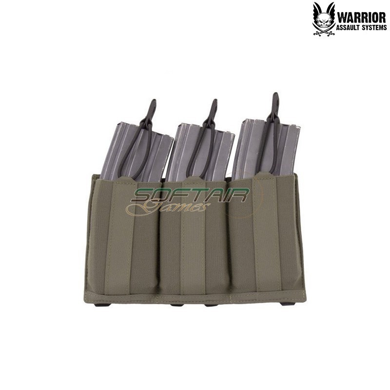 Porta Caricatori Triplo Low Profile Laser Cut RANGER GREEN Warrior Assault Systems® (W-LC-TB-LPE-556P-RG)