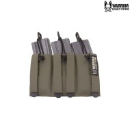 Laser Cut Triple Low Profile Magazine Pouch RANGER GREEN Warrior Assault Systems® (W-LC-TB-LPE-556P-RG)