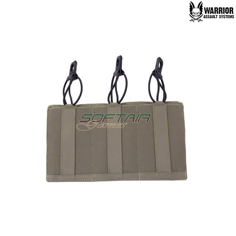 Laser Cut Triple Low Profile Magazine Pouch RANGER GREEN Warrior Assault Systems® (W-LC-TB-LPE-556P-RG)