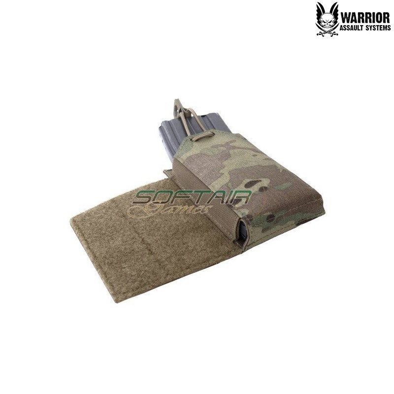 Laser Cut Wing Velcro Single Bungee 5.56 Pouch Left Side MULTICAM Warrior Assault Systems (W-LC-WV-SB-556P-L-MC)
