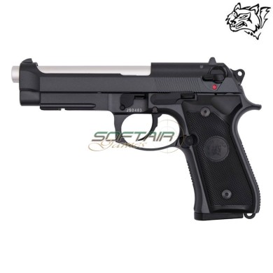 Pistola a Gas Scarrellante Full Metal Nera SNOW WOLF® (SW-03B)