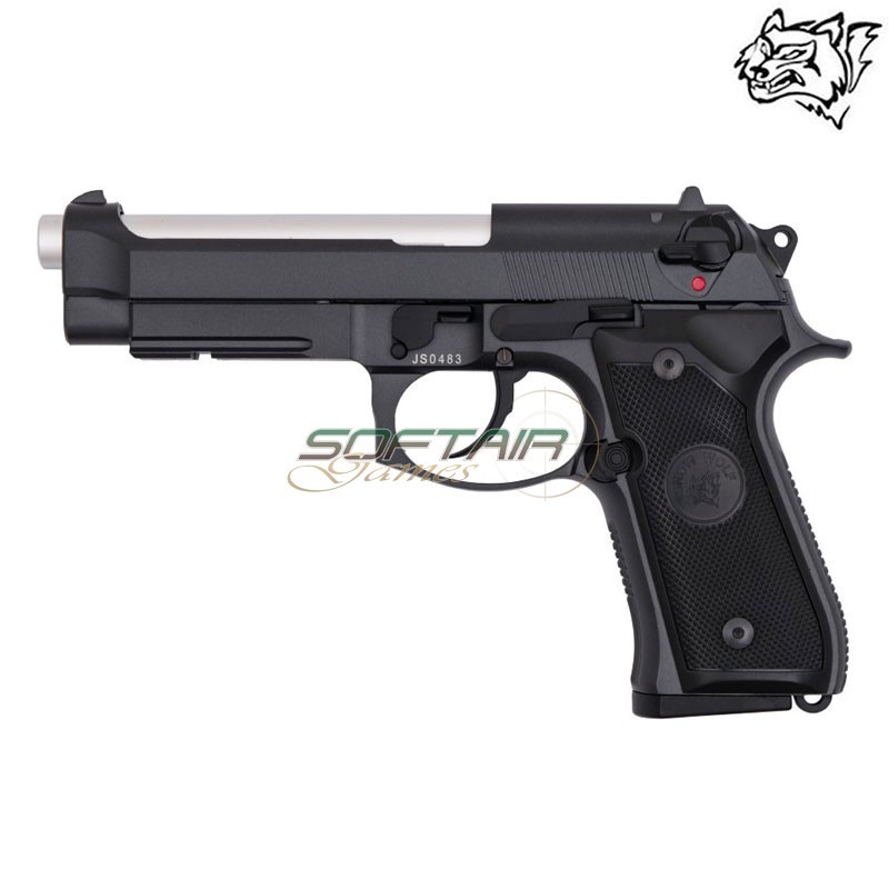 Gas Blowback Pistol Full Metal Black SNOW WOLF® (SW-03B)