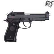 Pistola a Gas Scarrellante Full Metal Nera SNOW WOLF® (SW-03B)