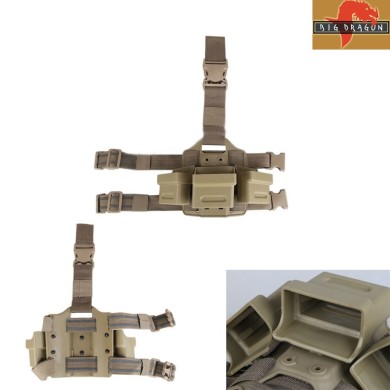Triple Leg Panel G36 Magazines Saf Style Dark Earth Big Dragon (bd2270de)