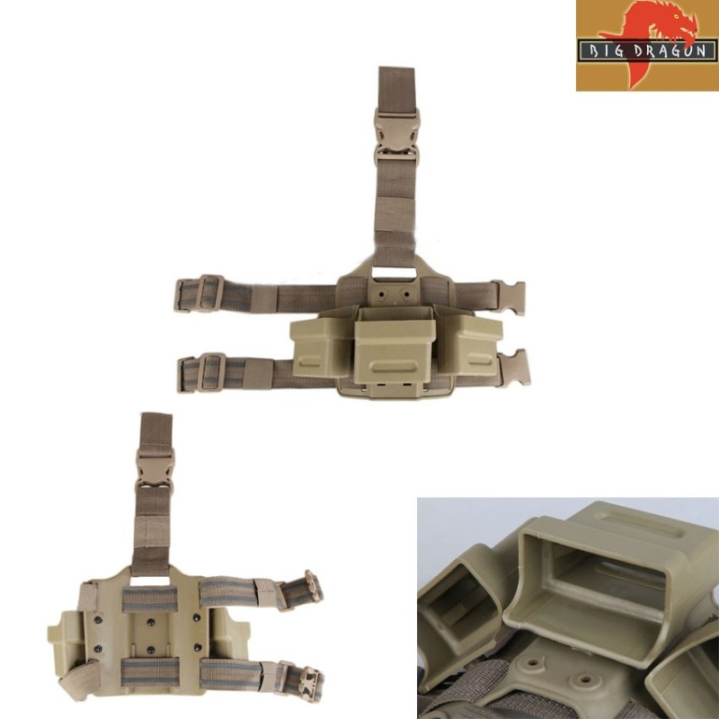 Triple Leg Panel G36 Magazines Saf Style Dark Earth Big Dragon (bd2270de)