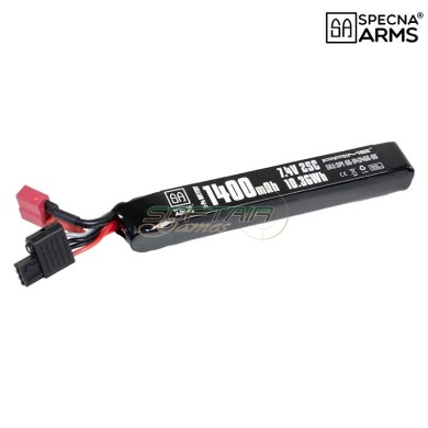Li-Po Battery 7.4V 1400mAh 25C Stick Deans Mini G-Tech Specna Arms (SPE-06-043466)