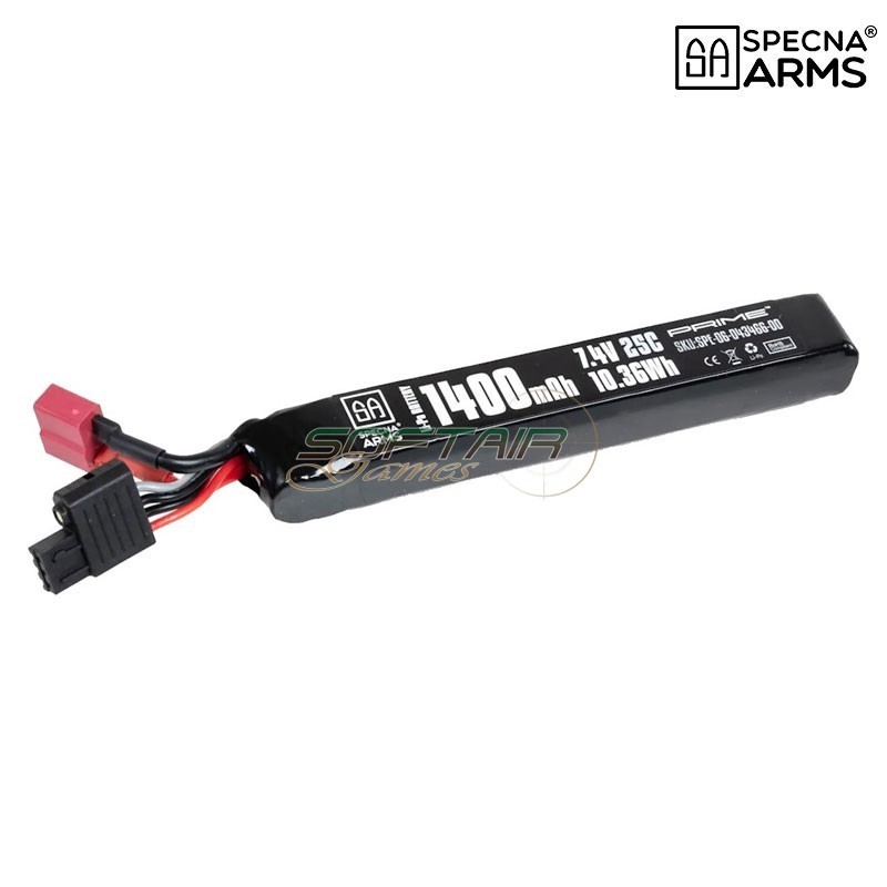 Batteria Li-Po 7.4V 1400mAh 25C Stick Deans Mini G-Tech Specna Arms (SPE-06-043466)