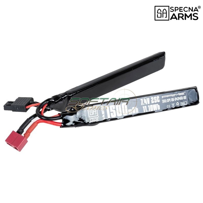 Batteria Li-Po 7.4V 1500mAh 25C Nunchuck Mini Deans Mini G-Tech Specna Arms (SPE-06-043468)