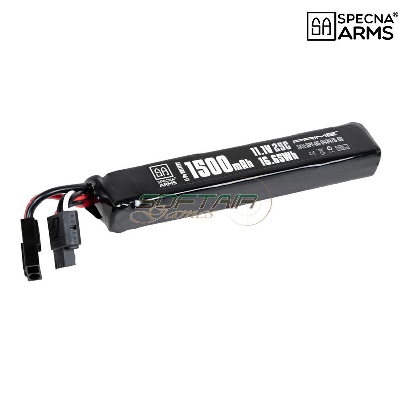 Batteria Li-Po 11.1V 1500mAh 25C Stick Mini Tamiya Mini G-Tech Specna Arms (SPE-06-043470)