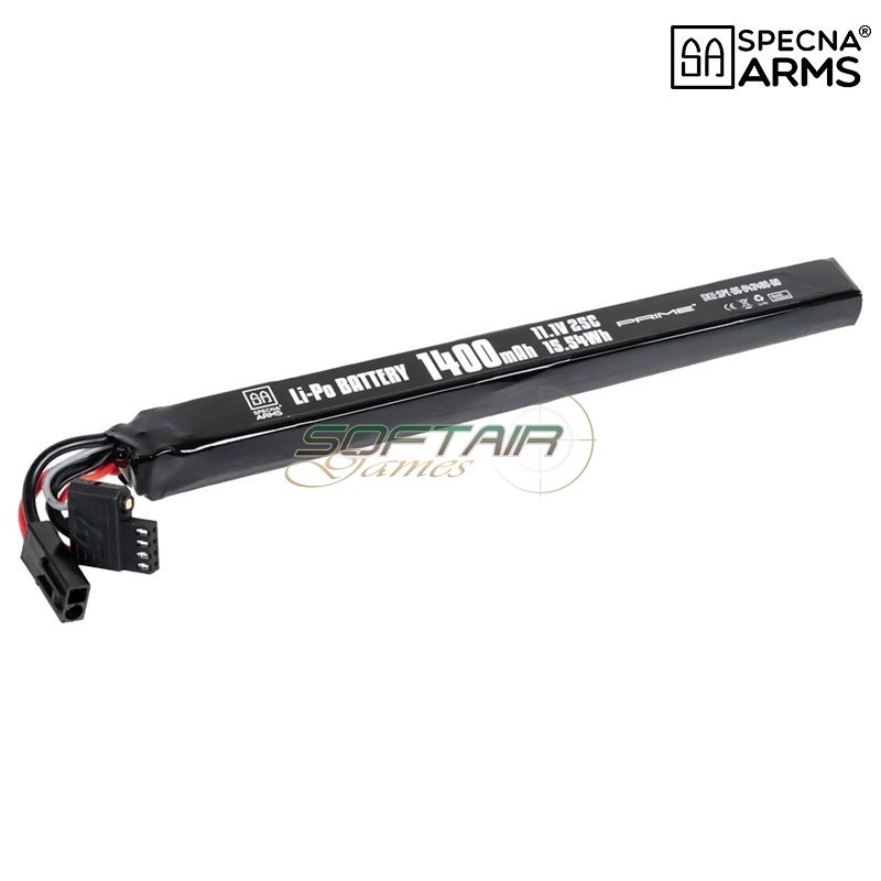 Batteria Li-Po 11.1V 1400mAh 25C AK Stick Mini Tamiya Mini G-Tech Specna Arms (SPE-06-043480)