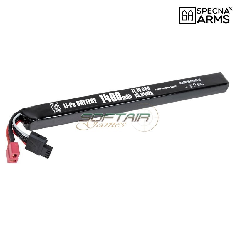 Batteria Li-Po 11.1V 1400mAh 25C AK Stick Deans Mini G-Tech Specna Arms (SPE-06-043481)
