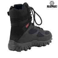 Tactical Boots BLACK Leather and Oxford Fabric Exagon (EX-BTB)