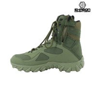 Tactical Boots GREEN Leather and Oxford Fabric Exagon (EX-BTG)