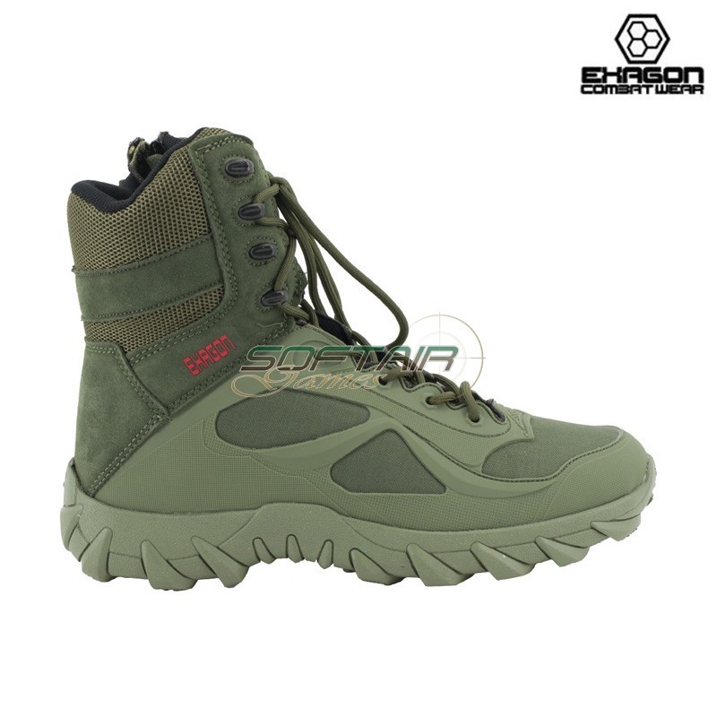 Anfibio VERDE in Pelle e Tessuto Oxford Exagon (EX-BTG)