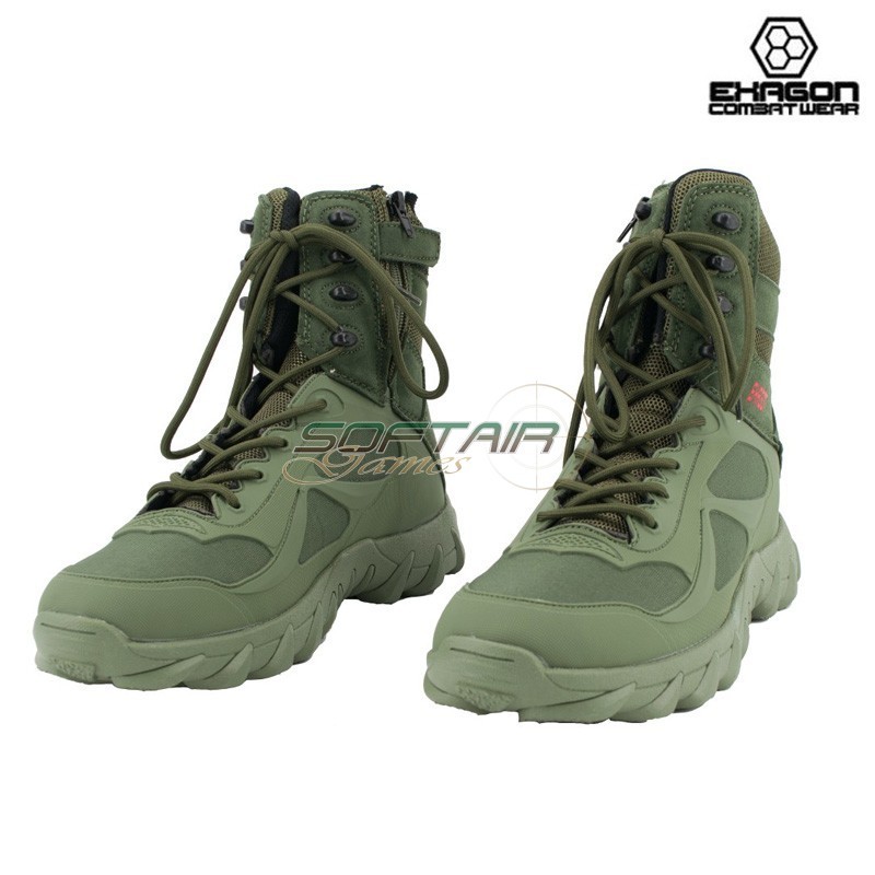 Anfibio VERDE in Pelle e Tessuto Oxford Exagon (EX-BTG)