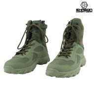 Tactical Boots GREEN Leather and Oxford Fabric Exagon (EX-BTG)